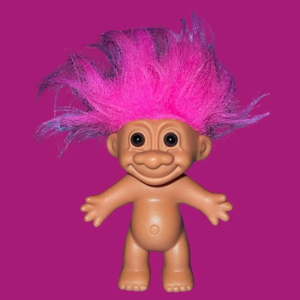 Vintage 1980s Lot of 5 Trolls Treasure Lucky Valentine Figures Dolls B1